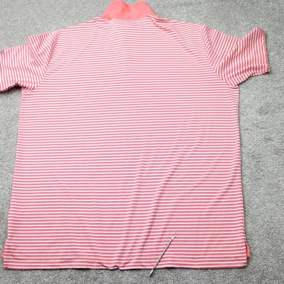 Callaway Opti-Dri Polo Shirt Men 2XL XXL Pink Striped Golf Polyester Stretch S/S - Picture 15 of 16